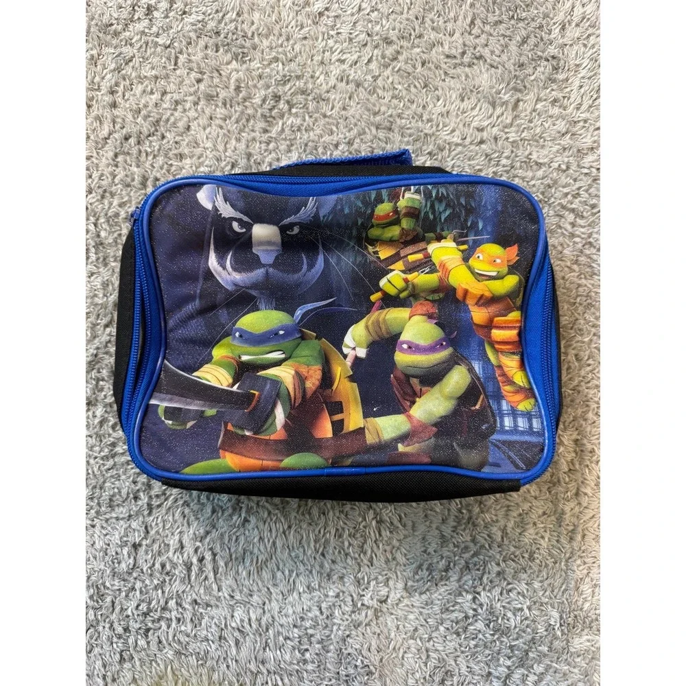 Nickelodeon Teenage Mutant Ninja Turtles Insulated Lunch Box Bag Blue Black Kids